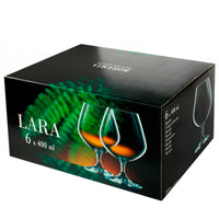 60 Cl Crystalex Bohemia Lara Snifter Glass in Glass - Set of 6 Pieces