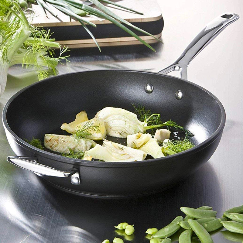 26 Cm Le Creuset Sartén Alta En Aluminio Antiadherente Con Mango Y Asa