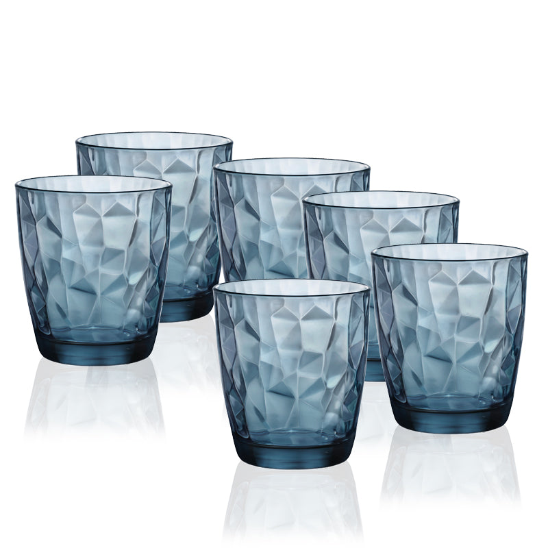 38 5 Cl Bormioli Rocco Diamond Water Glass in Glass Set of 6 Pieces