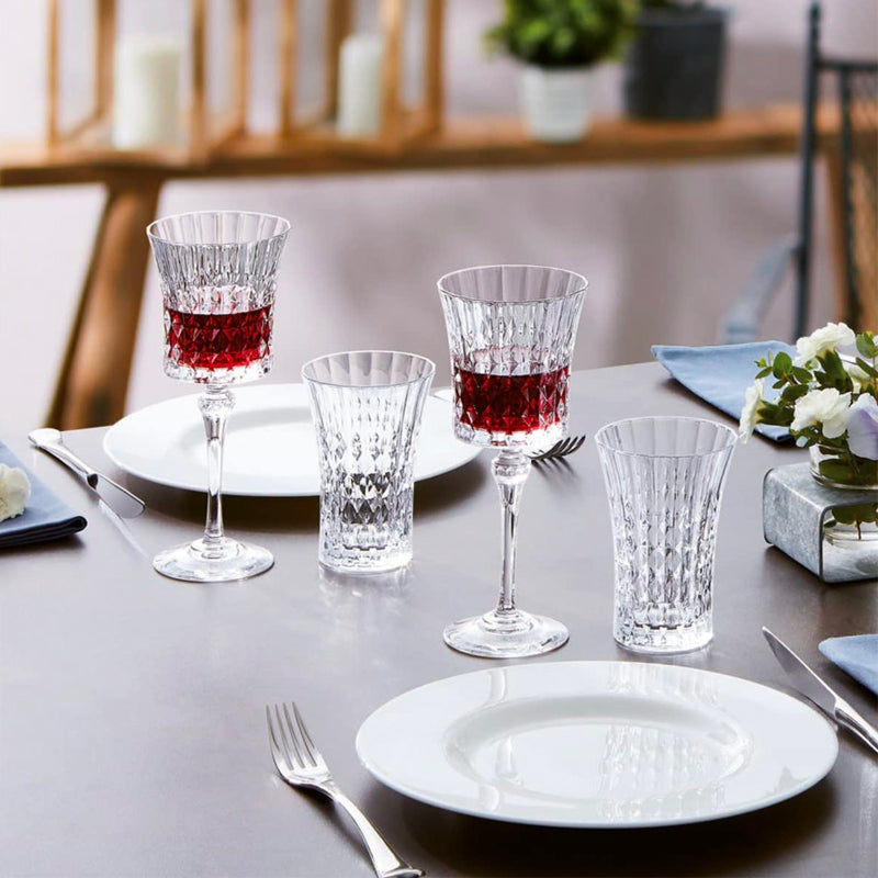 36 Cl Cristal D Arques Lady Diamond Trinkglas aus Glas Set mit 6 Teilen