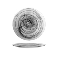 32.5 cm - H&H Alabastro Plato Llano En Vidrio - Set de 6 Piezas