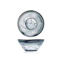 23 cm - H&H Alabastro Saladekom van glas - Set van 4 st