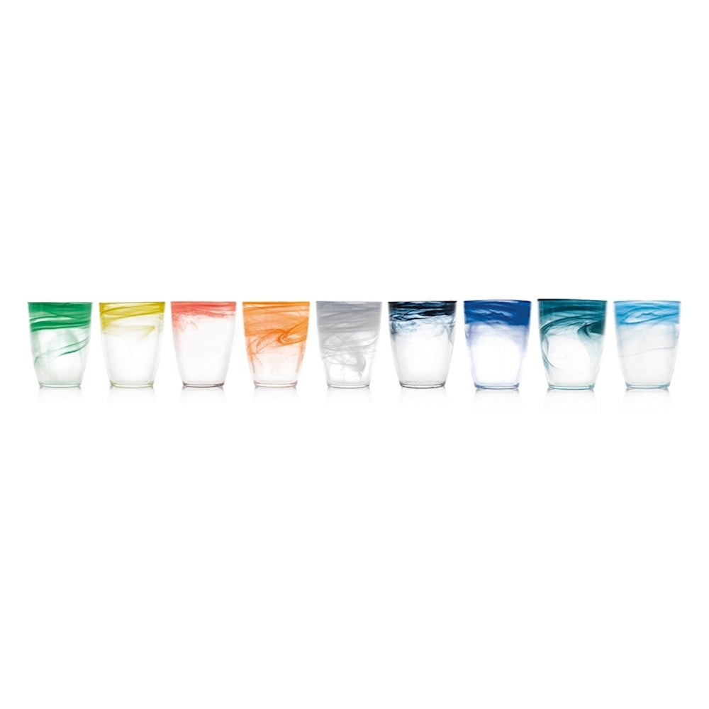 35 cl - H&H Alabastro Wasserglas aus Glas - Set 9 Pz