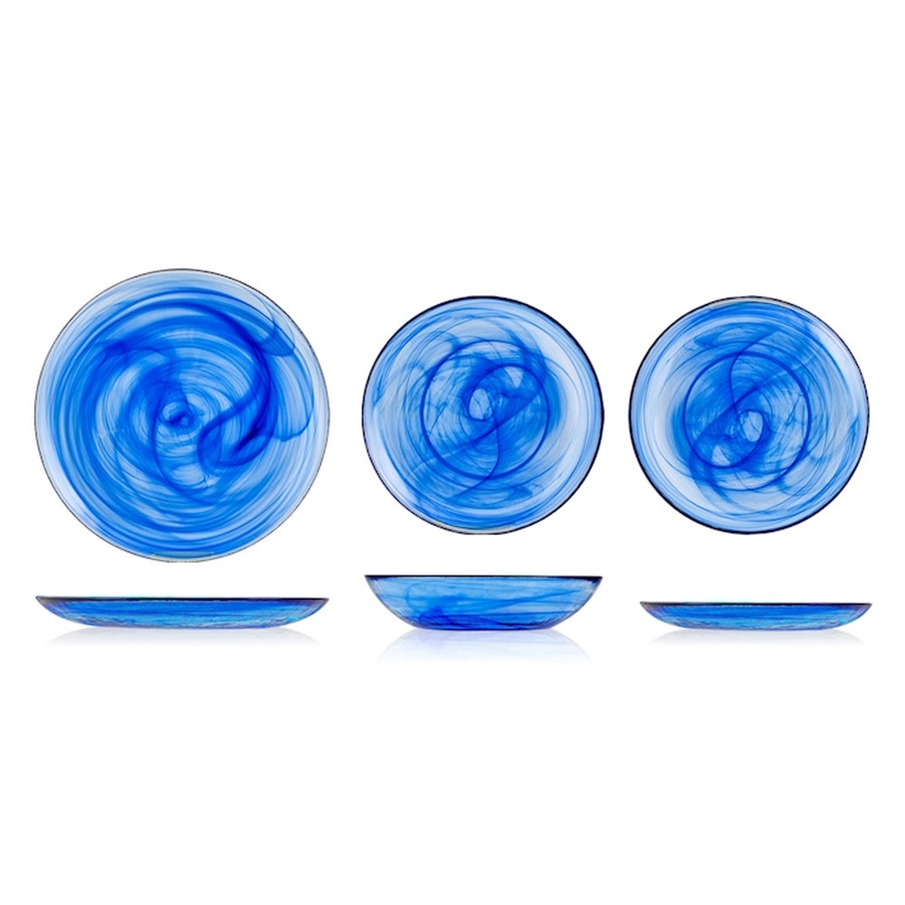 21 cm - H&H Alabastro Fruitbord Van Glas - Set 6 Pz