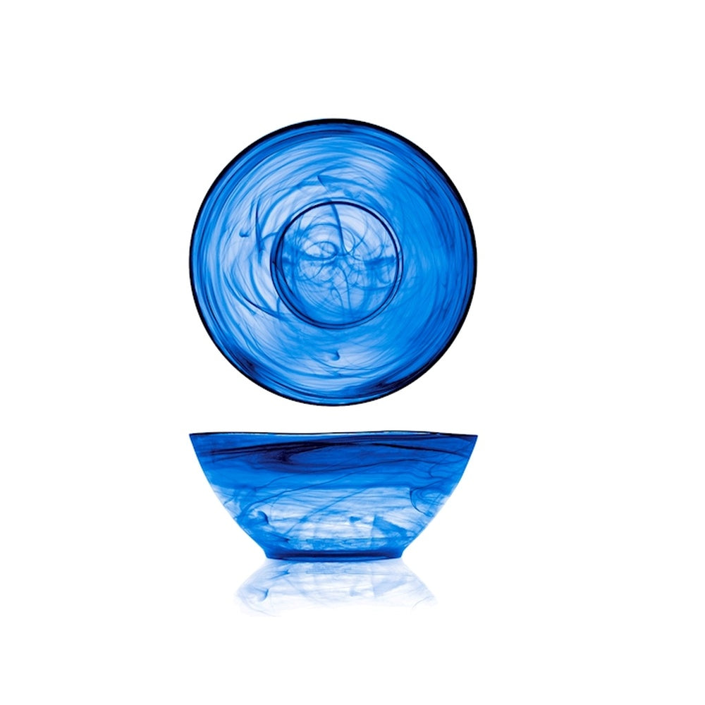 23 cm - H&H Alabastro Saladekom van glas - Set van 4 st