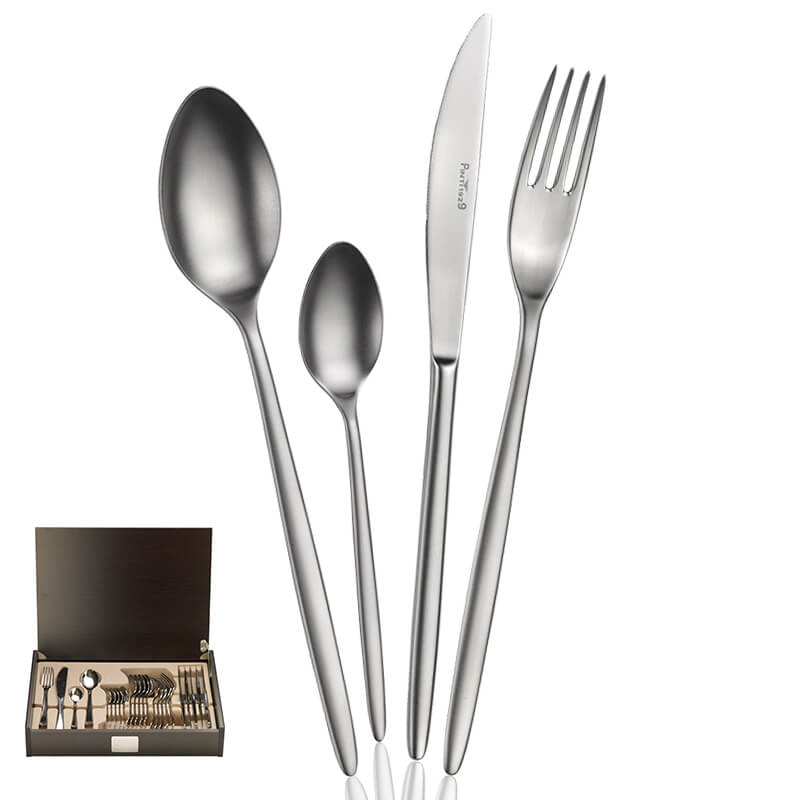 Pintinox Olivia Cutlery Set in Stainless Steel Set of 24 Pcs