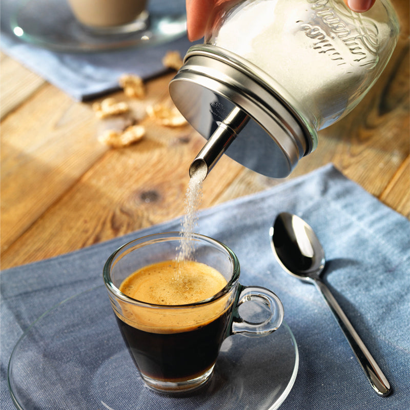 25 Cl Bormioli Rocco Quattro Stagioni Genietti Glazen pot met suiker dispenser deksel