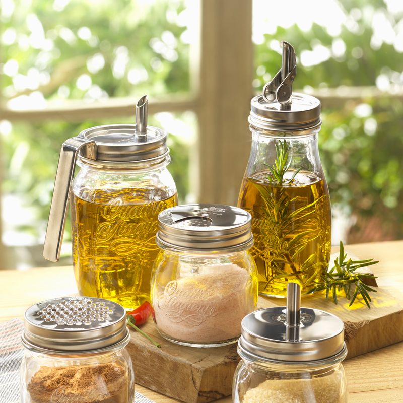 25 Cl Bormioli Rocco Quattro Stagioni Genietti Pot verre avec bouchon sel et épices