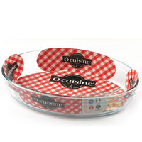 30X21 Cm Arcusine Oval Baking Tray in Borosilicate Glass