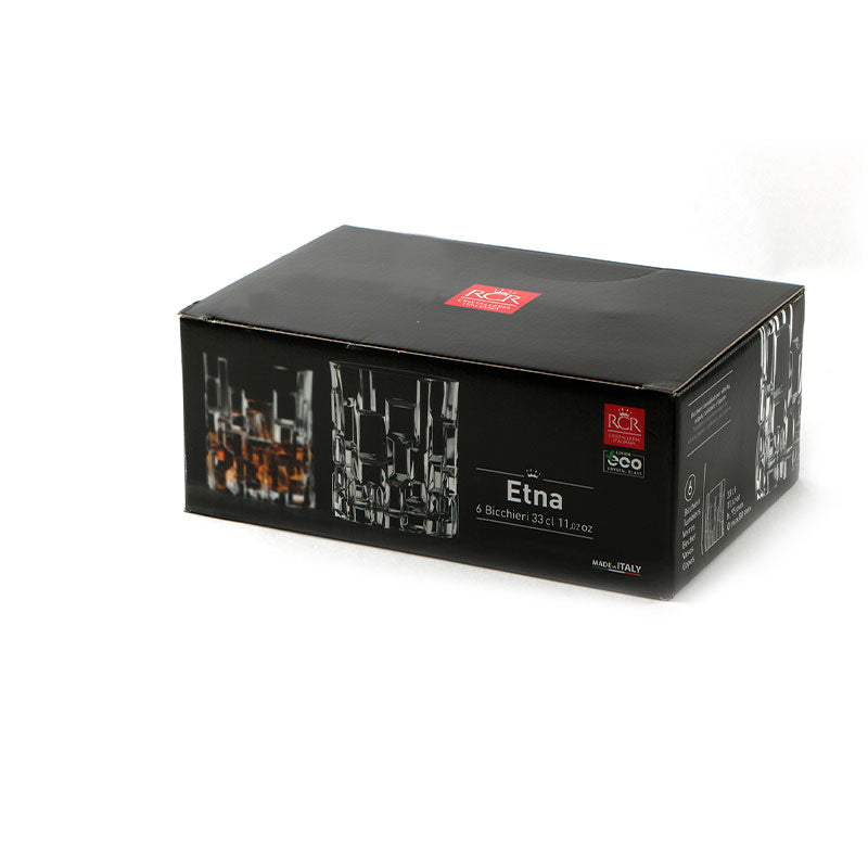 33 Cl Rcr Etna Vaso de agua de vidrio Set de 6 piezas