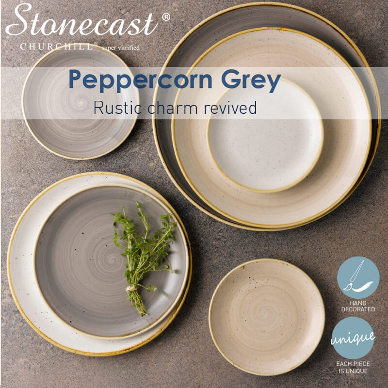 26 Cm Churchill Stonecast flat round plate in vitrified porcelain