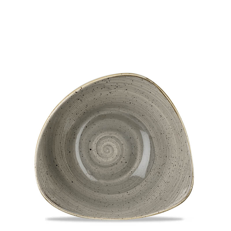 18 5X18 5 Cm Churchill Stonecast deep triangular plate in vitrified porcelain