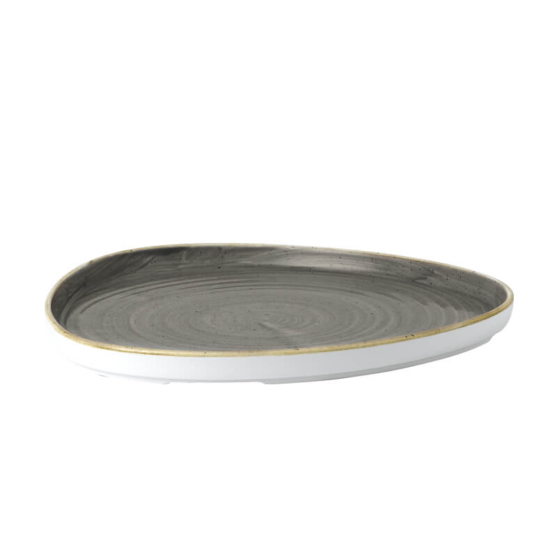 26 Cm Churchill Stonecast Triangular Flat Plate in Vitrified Porcelain