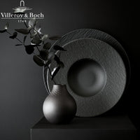 28 Cm Villeroy And Boch Manufacture Rock Pastabord in Porselein - Set van 6 Stuks