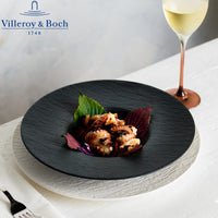 28 Cm Villeroy And Boch Manufacture Rock Pastabord in Porselein - Set van 6 Stuks