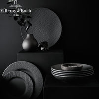32 Cm Villeroy And Boch Manufacture Rock Pizzateller aus Porzellan - Set mit 6 Stück