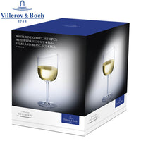 30 Cl Villeroy And Boch Newmoon White Wine Glass in Glass Set of 4 Pieces