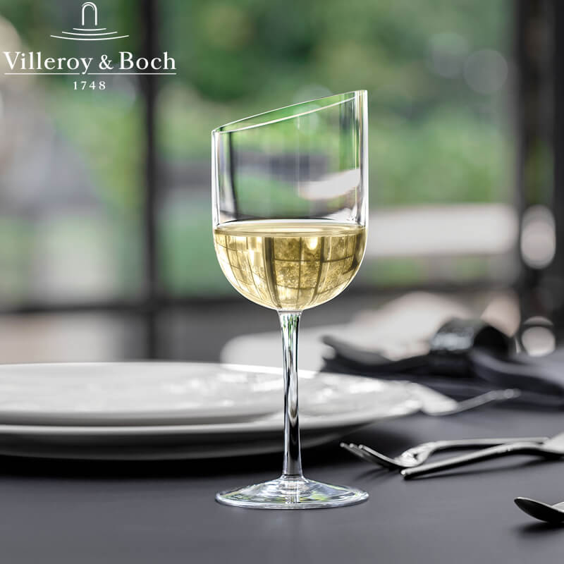 30 Cl Villeroy And Boch Newmoon White Wine Glass in Glass Set of 4 Pieces