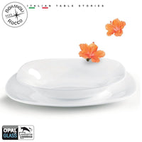Bormioli Rocco Parma Service de Vaisselle en Verre Opale - Lot de 19 Pcs