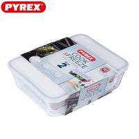 Pyrex Cook And Freeze Rechteckiger Lebensmittelbehälter Aus Borosilikatglas Set 2 Stk