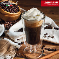 25 Cl Bormioli Luigi Thermic Glass Irish Coffee Cappuccino Glass In Borosilicate Glass Set 2 Pcs
