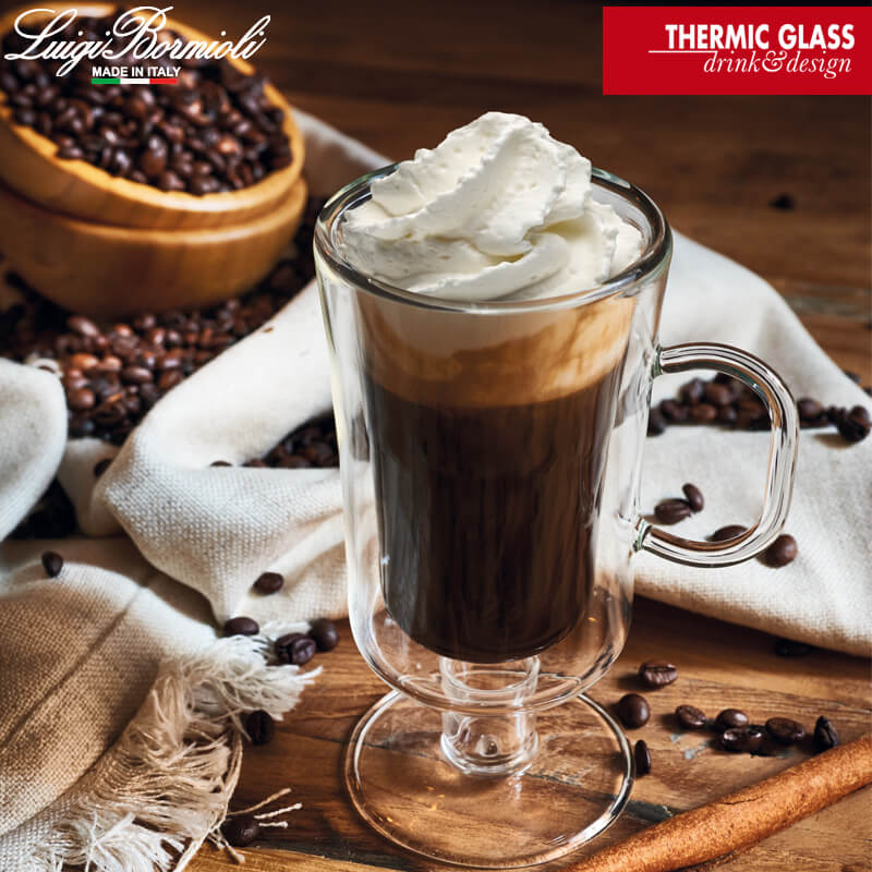 25 Cl Bormioli Luigi Thermic Glass Irish Coffee Cappuccino Glass In Borosilicate Glass Set 2 Pcs