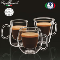 9 Cl Bormioli Luigi Thermic Glass Tasse à café en verre borosilicaté Set de 2 pièces