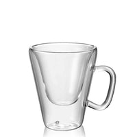 8 5 Cl Bormioli Luigi Thermic Glass Tasse café Costa Rica en verre borosilicaté Set de 2 pièces