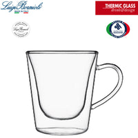 12 Cl Bormioli Luigi Thermic Glass Taza espresso de vidrio borosilicato Set de 2 piezas