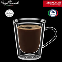22 Cl Bormioli Luigi Thermic Glass Tasse espresso en verre borosilicaté Set de 2 pièces