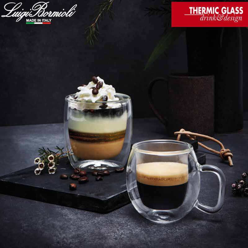 30 Cl Bormioli Luigi Thermic Glass Supremo Theekop van borosilicaatglas Set van 2 stuks