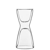 10 Cl Bormioli Luigi Thermic Glass Taza espresso Jigger de vidrio borosilicato Set de 2 piezas