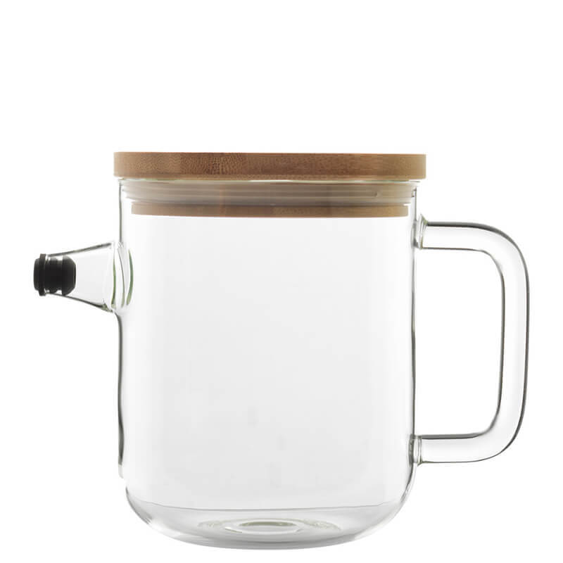 1 Litro Bormioli Luigi Thermic Glass Théière Avec Bec Verseur En Verre Borosilicate