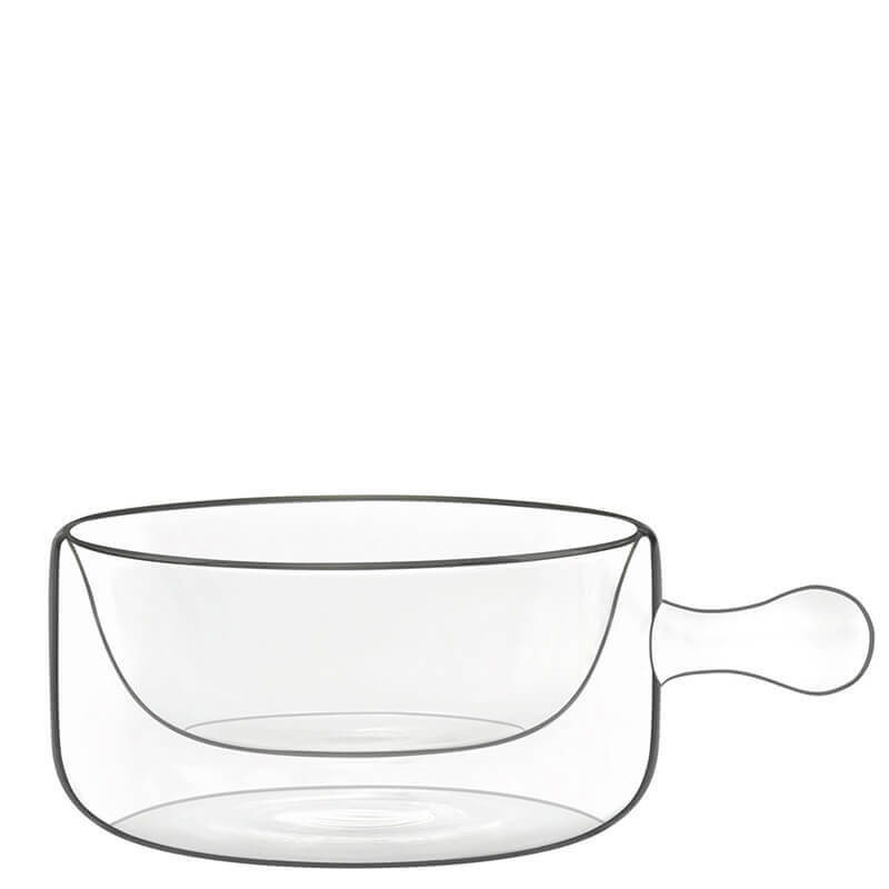 25 Cl Bormioli Luigi Thermic Glass Cazuela de vidrio borosilicato Set de 2 piezas