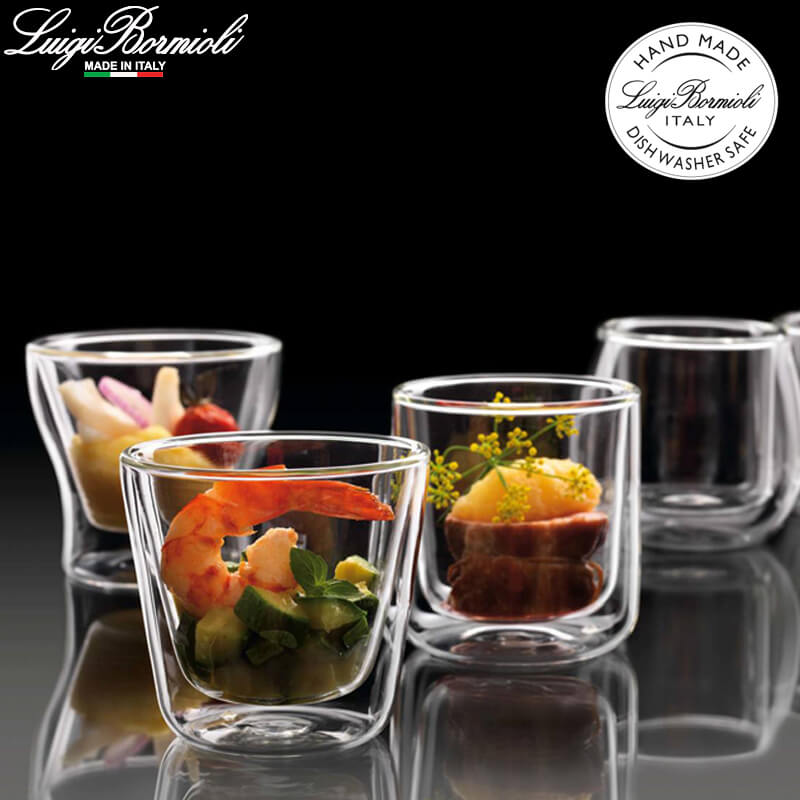 12 Cl Bormioli Luigi Thermic Glass Conical Bicchierino Caffe van borosilicaatglas Set van 2 stuks
