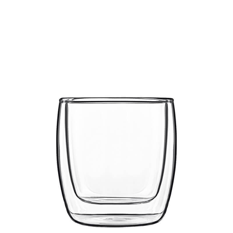 11 Cl Bormioli Luigi Thermic Glass Michelangelo Bicchierino Caffe van borosilicaatglas Set van 2 stuks