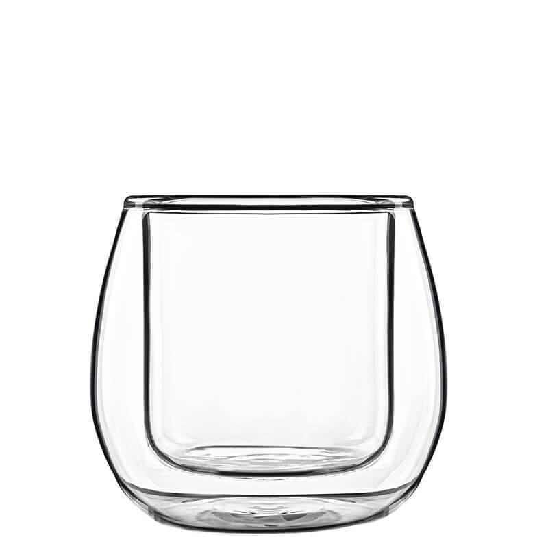 22 Cl Bormioli Luigi Thermic Glass Ametista Verre à cappuccino en verre borosilicaté Set de 2 pièces