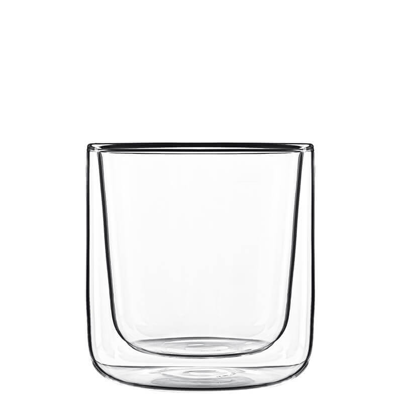 24 Cl Bormioli Luigi Thermic Glass Cylindrical Vaso de cappuccino de vidrio borosilicato Set de 2 piezas