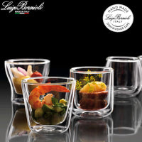 24 Cl Bormioli Luigi Thermic Glass Cylindrical Vaso de cappuccino de vidrio borosilicato Set de 2 piezas