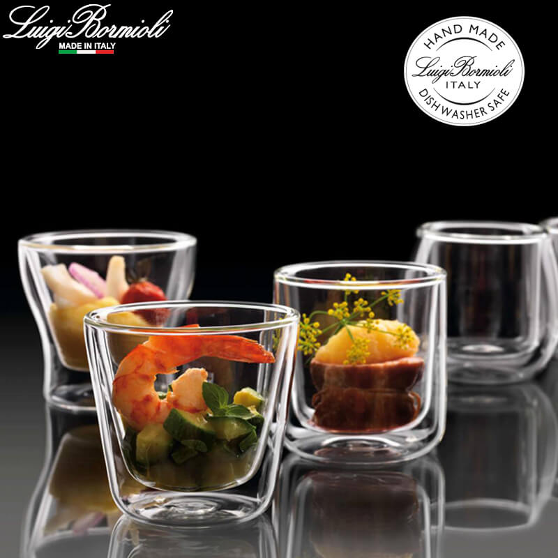 24 Cl Bormioli Luigi Thermic Glass Michelangelo Cappuccinoglas van borosilicaatglas Set van 2 stuks