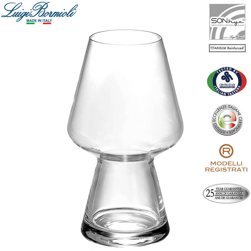 75 Cl Bormioli Luigi Birrateque Season Beer Glass in Glass - Set of 6 Pieces