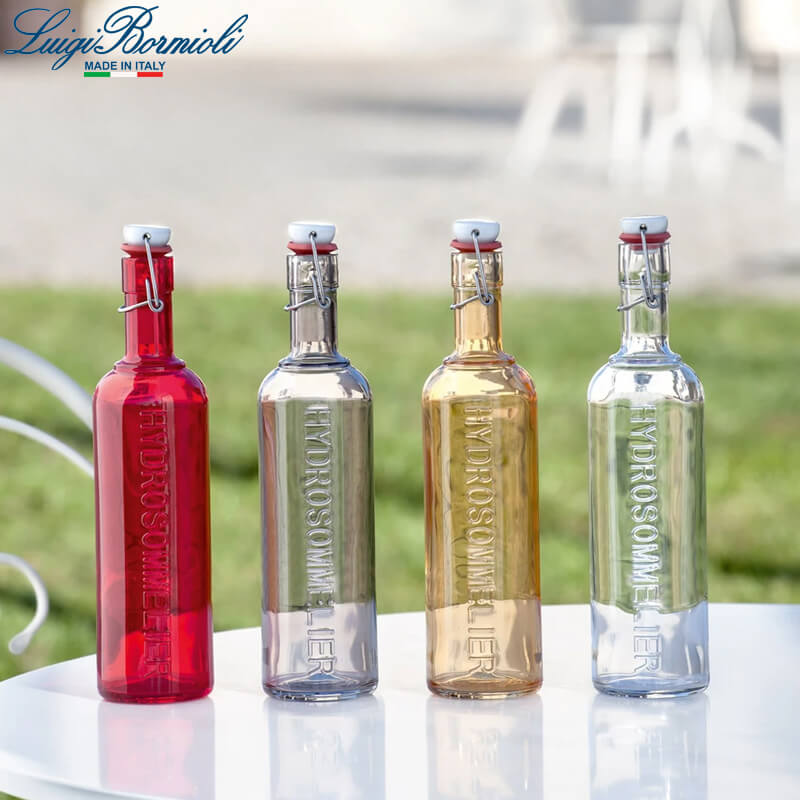 1 Litro Bormioli Luigi Optima Botella agua con tapón de vidrio