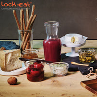 25 Cl Bormioli Luigi Lock Eat Carafe in Glass Set of 12 Pieces