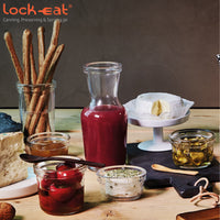 12 5 Cl Bormioli Luigi Lock Eat Tarro hermético de vidrio Set de 24 piezas