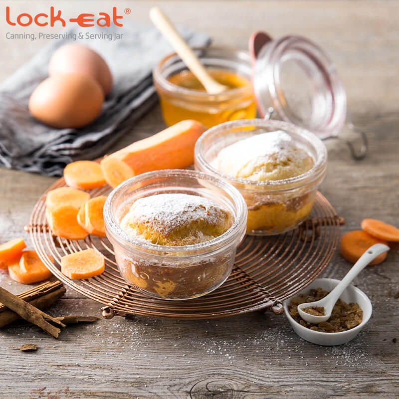 12 5 Cl Bormioli Luigi Lock Eat Tarro hermético de vidrio Set de 24 piezas