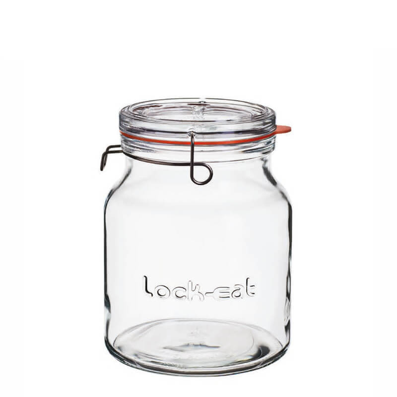 200 Cl Bormioli Luigi Lock Eat Vasetto Ermetico In Vetro Set 6 Pezzi