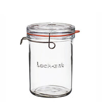 1 Litro Bormioli Luigi Lock Eat Terrine in Glass Set of 6 Pieces
