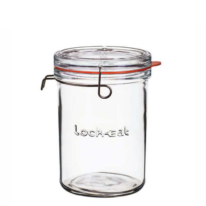 1 Litro Bormioli Luigi Lock Eat Terrine in Glass Set of 6 Pieces