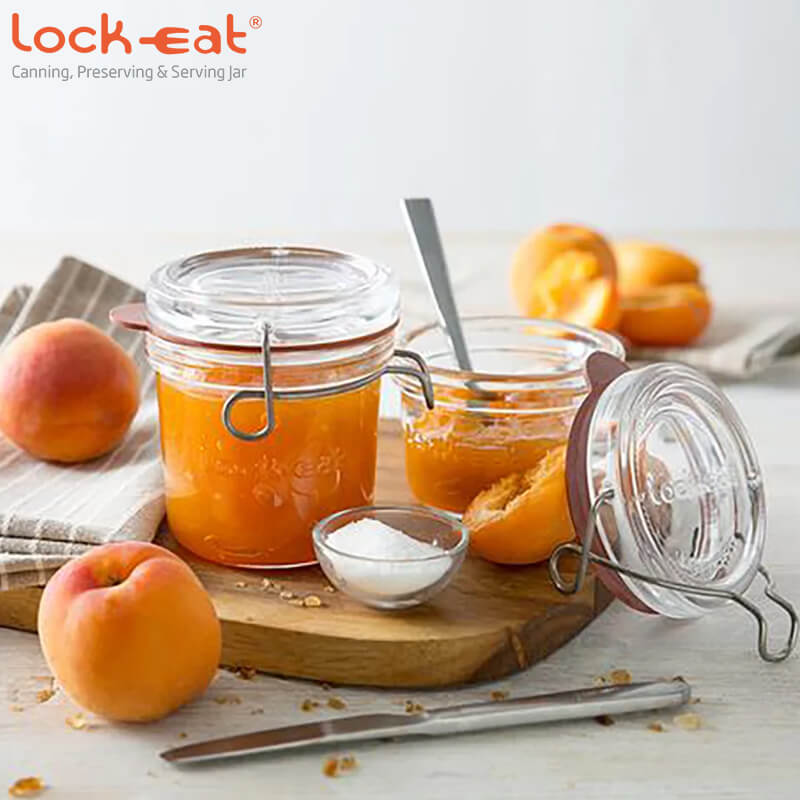 20 Cl Bormioli Luigi Lock Eat Tarro hermético de vidrio Set de 6 piezas