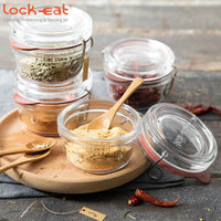12 5 Cl Bormioli Luigi Lock Eat Tarro hermético de vidrio Set de 6 piezas